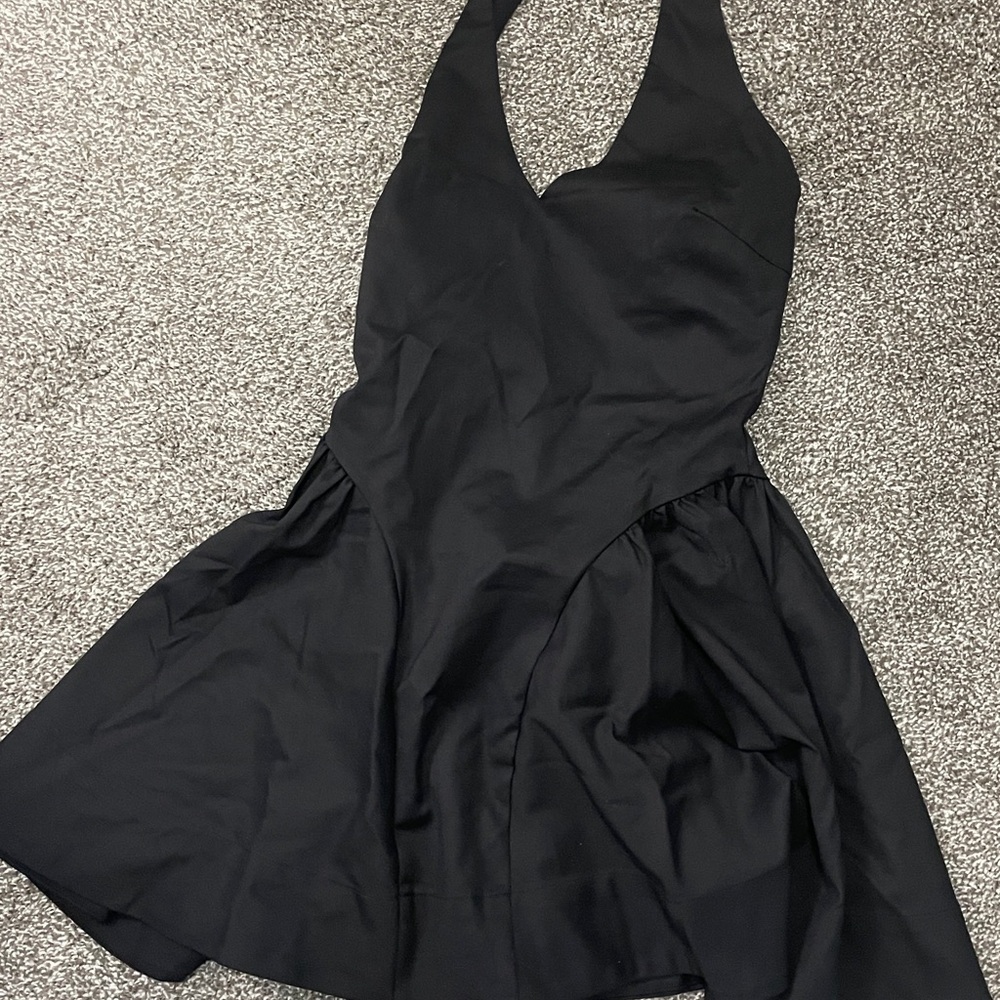 ASTR Black Halter Fit & Flare Dress - Women